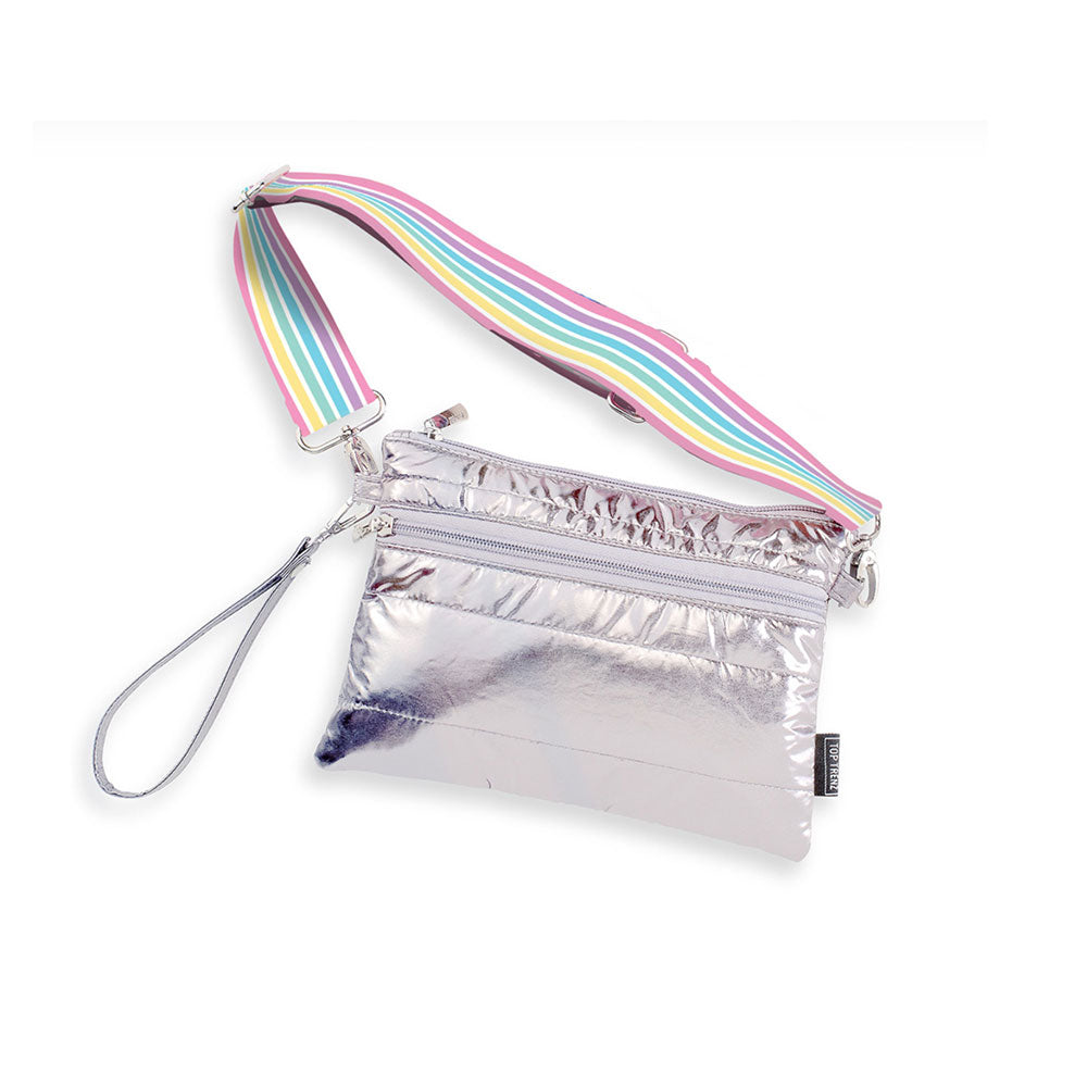 3 in 1 belt bag multi strap iridescent