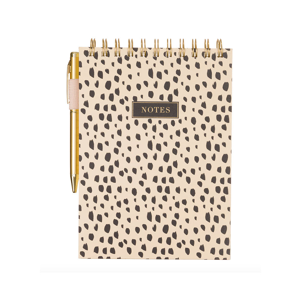 Steno pad animal print con pluma